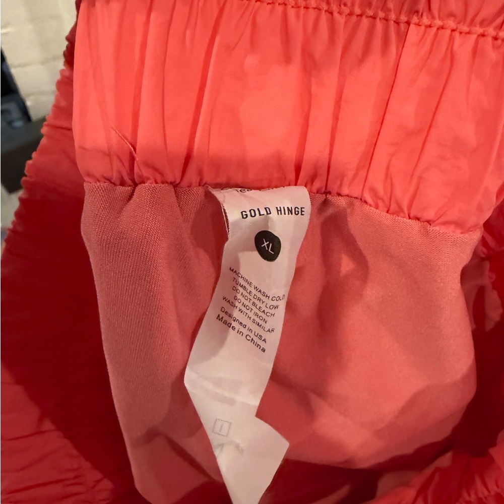 Gold hinge parachute skirt Women’s XL Coral - Picture 3 of 4